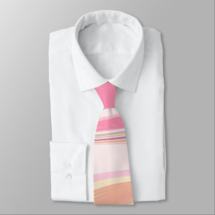 レトロピンクスワール液絵画の美的デザイン ネクタイ