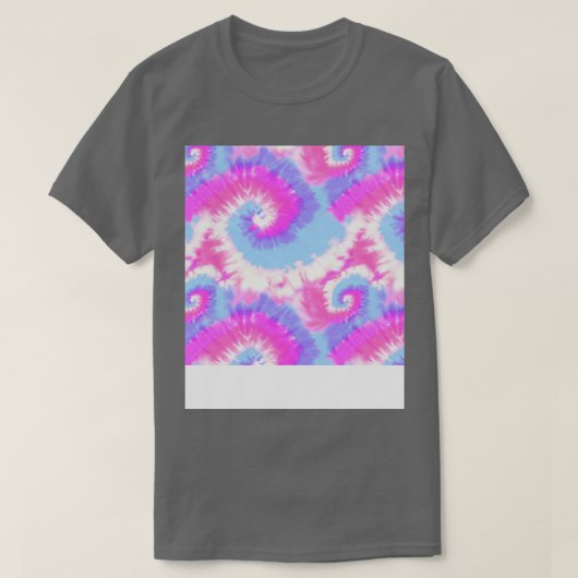 レトロピンクタイ染め Tシャツ (デザイン正面)