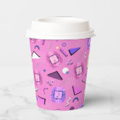 レトロピンクタマゴッチ誕生日 紙コップ (裏面)
