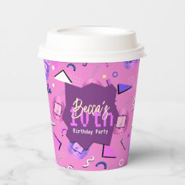 レトロピンクタマゴッチ誕生日 紙コップ