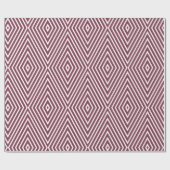 レトロピンクダイヤモンドパターン ラッピングペーパー (フラット)