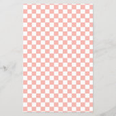 レトロピンクチェックデイジーベビーシャワービンゴ チラシ (裏面)