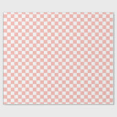 レトロピンクチェック ラッピングペーパー (フラット)