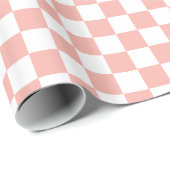 レトロピンクチェック ラッピングペーパー (ロールコーナー)