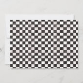 レトロピンクツーファーストレースカー2ndバースデーフォト 招待状 (裏面)