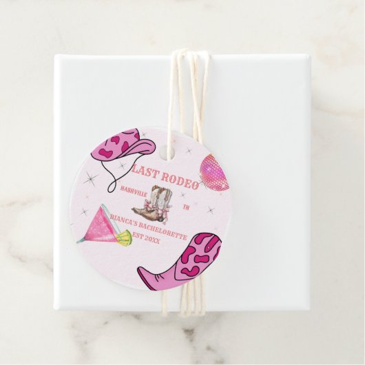 レトロピンクディスコカウガールウェスタンラストパーティー フェイバータグ (インサイチュ)