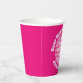 レトロピンクディスコパーソナライズされたボール 紙コップ (右)