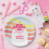 レトロピンクディスコボールインマイ誕生日時代パーティー ペーパープレート (パーティー)