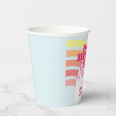 レトロピンクディスコボールインマイ誕生日時代パーティー 紙コップ (右)