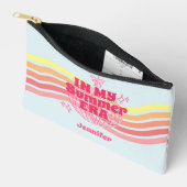 レトロピンクディスコボール アクセサリーポーチ (見開き)