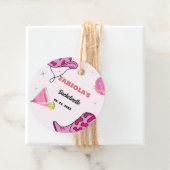 レトロピンクディスコ女性のカーボーイウェスタンバチェロレッテ フェイバータグ (インサイチュ)