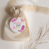 レトロピンクディスコ女性のカーボーイウェスタンバチェロレッテ フェイバータグ