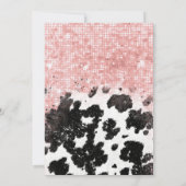 レトロピンクディスコ女性のカーボーイバチェロレッテ 招待状 (裏面)