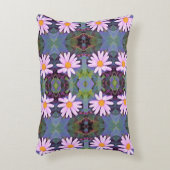 レトロピンクデイジー花柄 アクセントクッション (正面(垂直))