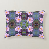 レトロピンクデイジー花柄 アクセントクッション (裏面)