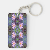 レトロピンクデイジー花柄 キーホルダー (裏面)