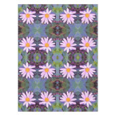 レトロピンクデイジー花柄 テーブルクロス (正面)