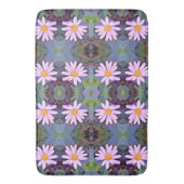 レトロピンクデイジー花柄 バスマット (正面縦)