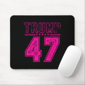 レトロピンクトランプ47米国大統領国旗 マウスパッド (マウス)