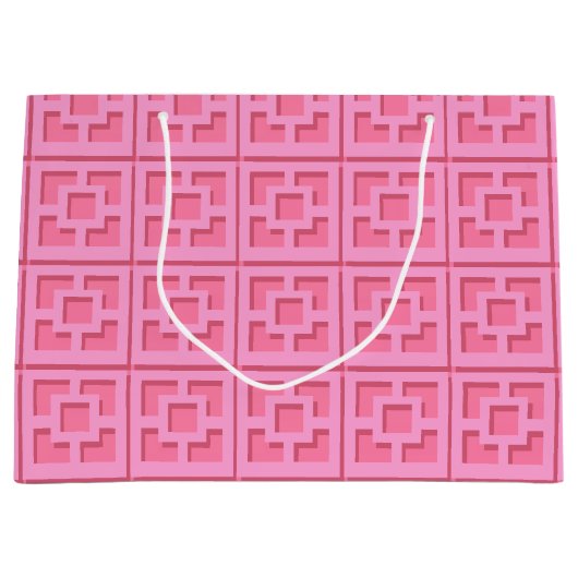 レトロピンクトレリス抱き枕 ラージペーパーバッグ (正面)