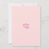 レトロピンクトレンディーアーチニュービジネスグランドオープン 招待状 (裏面)