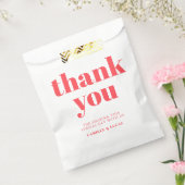 レトロピンクトレンディー結婚式の引き出物バッグ フェイバーバッグ (封をした状態)