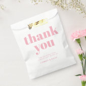 レトロピンクトレンディー結婚式の引き出物バッグ フェイバーバッグ (封をした状態)