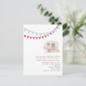 レトロピンクトレーラーのリハーサルディナー招待状 招待状 (スタンド正面)