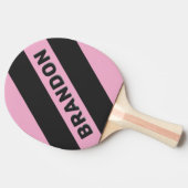 レトロピンクナイトはっきりした三ストライプつの名前 卓球ラケット (横)