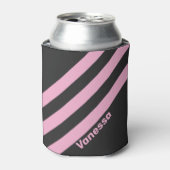 レトロピンクナイト名ストライプ付3 缶クーラー (缶正面)