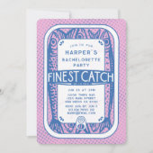 レトロピンクバチェロレッテヴィンテージイワシ 招待状 (正面)