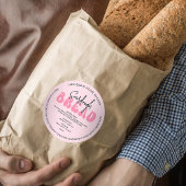 レトロピンクパンGroovy成分ラベル ラウンドシール