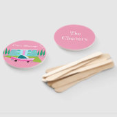 レトロピンクパーム春セット ハンドファン (組立なし)