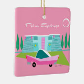 レトロピンクパーム春セラミックオーナメント セラミックオーナメント (右)