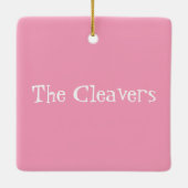 レトロピンクパーム春セラミックオーナメント セラミックオーナメント (裏面)