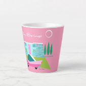 レトロピンクパーム春ラテマグ カフェラテマグ (正面)