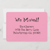 レトロピンクパーム春招待状 招待状 (裏面)