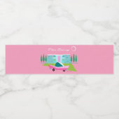 レトロピンクパーム春食品&飲料ラベルセット ペットボトルラベル (シングルラベル)