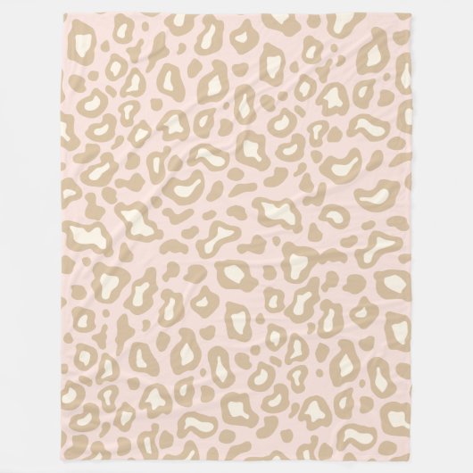 レトロピンクヒョウフリースベッドルームベッドブランケットギフト フリースブランケット (正面)