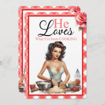 レトロピンクピンナップバチェロレッテ招待状