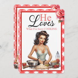 レトロピンクピンナップバチェロレッテ招待状 招待状