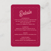 レトロピンクピーチウェーブフレ結婚ームの詳細 エンクロージャーカード (正面)