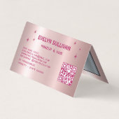 レトロピンクフェイクアイシャドウロイヤリティカード 名刺