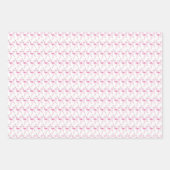 レトロピンクフラミンゴパターンテーマ ラッピングペーパーシート (正面3)