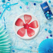 レトロピンクフラワーフローラ春庭園の結婚式 ペーパープレート (パーティー)