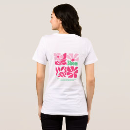 レトロピンクフラワー"ブルーム"Tシャツ トライブレンドTシャツ