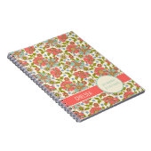 レトロピンクフローラパーソナライズされた祈りの言葉ジャーナル ノートブック (右側)