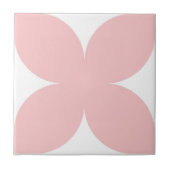 レトロピンクフローラ花びらミッドセンチュリーモダンスタイル タイル (正面)