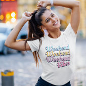 レトロピンクブルーの女の子の週末getaway Tシャツ