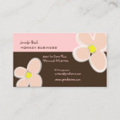 レトロピンクプルメリア/DIY背景色 名刺 (裏面)